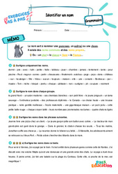 Identifier un nom - Exercices Pas à Pas : Primaire 3 - PDF à imprimer