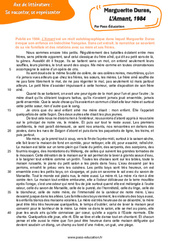 L’Amant (Marguerite Duras) - Littérature : Secondaire 3 - PDF à imprimer