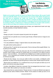 Les Robots, Isaac Asimov - Littérature : Secondaire 3 - PDF à imprimer