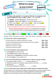 Maîtriser les 3 groupes de verbes à l’infinitif - Exercices Pas à Pas : Primaire 6 - PDF à imprimer