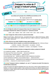 Conjuguer les verbes du 2e groupe à l’indicatif présent - Exercices Pas à Pas : Primaire 6 - PDF à imprimer