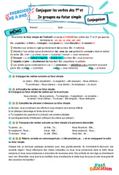 Conjuguer les verbes des 1er e groupes au futur simple - Exercices Pas à Pas : Primaire 6 - PDF à imprimer