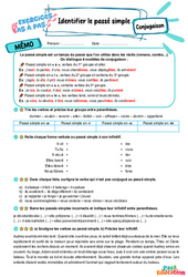 Identifier le passé simple - Exercices Pas à Pas : Primaire 6 - PDF à imprimer