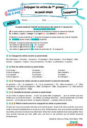 Conjuguer les verbes du 1er groupe au passé simple - Exercices Pas à Pas : Primaire 6 - PDF à imprimer