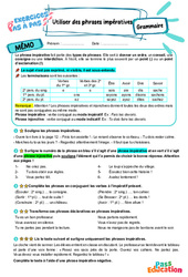 Utiliser des phrases impératives - Exercices Pas à Pas : Primaire 6 - PDF à imprimer