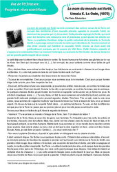Le nom du monde est forêt, Ursula K. Le Guin - Littérature : Secondaire 3 - PDF à imprimer