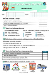 Le service public - Examen Evaluation - EMC : Primaire 3 - PDF à imprimer