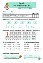 Les compléments à 100 - Examen Evaluation : Primaire 2 - PDF à imprimer