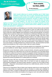 Terre errante, Liu Cixin - Littérature : Secondaire 3 - PDF à imprimer