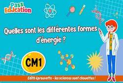 Quelles sont les différentes formes d’énergie&nbsp;? - Vidéo pédagogique - Edith Eprouvette : Primaire 4