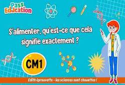 S’alimenter, qu’est - ce que cela signifie exactement&nbsp;? - Vidéo - Edith Eprouvette : Primaire 4