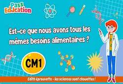 Est - ce que nous avons tous les mêmes besoins alimentaires&nbsp;? - Vidéo - Edith Eprouvette : Primaire 4