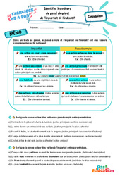 Identifier les valeurs du passé simple et de l’imparfait de l’indicatif - Exercices Pas à Pas : Secondaire 1 - PDF à imprimer
