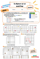Se déplacer sur un quadrillage - Exercices Pas à Pas : Primaire 3 - PDF à imprimer