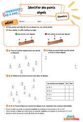 Identifier des points alignés - Exercices Pas à Pas : Primaire 3 - PDF à imprimer