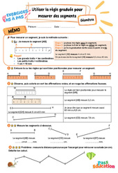 Utiliser la règle graduée pour mesurer des segments - Exercices Pas à Pas : Primaire 3 - PDF à imprimer