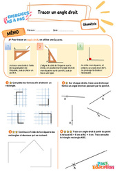 Tracer un angle droit - Exercices Pas à Pas : Primaire 3 - PDF à imprimer