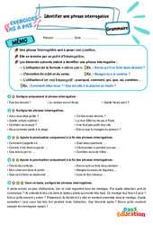 Identifier une phrase interrogative - Exercices Pas à Pas : Primaire 4 - PDF à imprimer