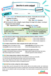 Identifier le verbe conjugué - Exercices Pas à Pas : Primaire 5 - PDF à imprimer