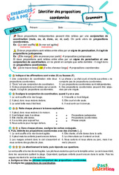 Identifier des propositions coordonnées - Exercices Pas à Pas : Primaire 6 - PDF à imprimer