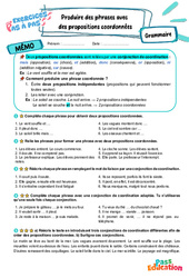 Produire des phrases avec des propositions coordonnées - Exercices Pas à Pas : Primaire 6 - PDF à imprimer