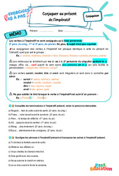 Conjuguer au présent de l’impératif - Exercices Pas à Pas : Secondaire 1 - PDF à imprimer