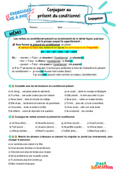 Conjuguer au présent du conditionnel - Exercices Pas à Pas : Secondaire 1 - PDF à imprimer