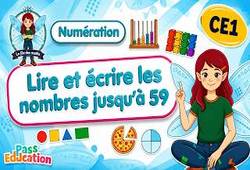 Lire et écrire les nombres jusqu'à 59 - Vidéo pédagogique : Primaire 2