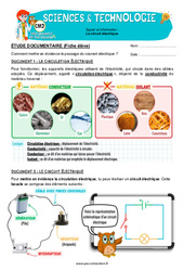 Le circuit électrique - Exercices - Edith Eprouvette : Primaire 5 - PDF à imprimer