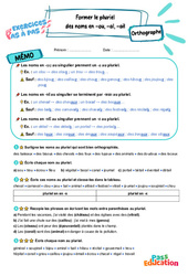 Former le pluriel des noms en - ou, - al et - ail - Exercices Pas à Pas : Primaire 5 - PDF à imprimer