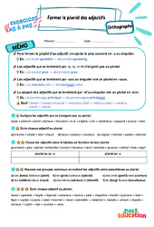 Former le pluriel des adjectifs - Exercices Pas à Pas : Primaire 5 - PDF à imprimer