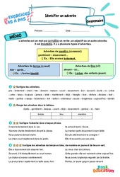 Identifier un adverbe - Exercices Pas à Pas : Primaire 3 - PDF à imprimer