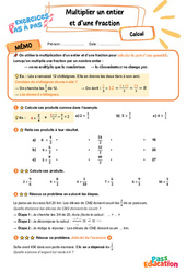 Multiplier un entier et d’une fraction - Exercices Pas à Pas : Primaire 5 - PDF à imprimer
