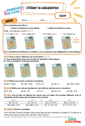 Utiliser la calculatrice - Exercices Pas à Pas : Primaire 5 - PDF à imprimer