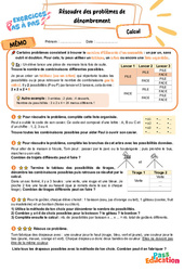 Résoudre des problèmes de dénombrement - Exercices Pas à Pas : Primaire 5 - PDF à imprimer