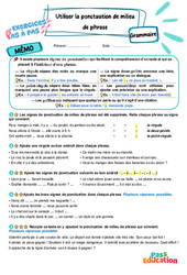 Utiliser la ponctuation de milieu de phrase - Exercices Pas à Pas : Primaire 4 - PDF à imprimer