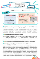 Conjuguer un verbe au passé composé - Exercices Pas à Pas : Primaire 3 - PDF à imprimer
