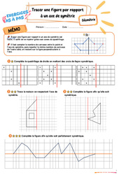 Tracer une figure par rapport à un axe de symétrie - Exercices Pas à Pas : Primaire 3 - PDF à imprimer