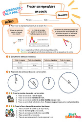 Tracer ou reproduire un cercle - Exercices Pas à Pas : Primaire 3 - PDF à imprimer