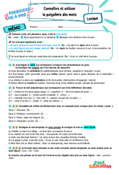 Connaître et utiliser la polysémie des mots - Exercices Pas à Pas : Primaire 6 - PDF à imprimer