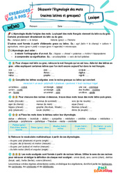 Découvrir l’étymologie des mots (racines latines et grecques) - Exercices Pas à Pas : Primaire 6 - PDF à imprimer
