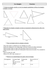 Triangles - Exercices - Géométrie : Primaire 5 - PDF à imprimer