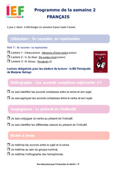 Semaine 2 - école à la maison IEF - Fiches  : Secondaire 3