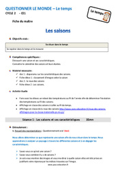 Saisons - Fiche de préparation : Primaire 2 - PDF à imprimer