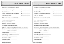 Infinitif d'un verbe conjugué dans une phrase - Exercices - Conjugaison : Primaire 2 - PDF à imprimer