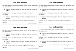 Mots dérivés - Cours, Leçon : Primaire 2 - PDF à imprimer