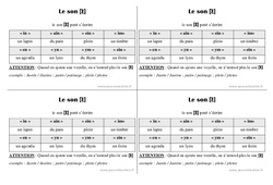 Son in - ain - ein - im - Cours, Leçon : Primaire 2 - PDF à imprimer