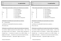 Signes de ponctuation - Exercices  : Primaire 2 - PDF à imprimer