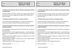 Ponctuer une phrase - Exercices sur le point et la majuscule : Primaire 2 - PDF à imprimer