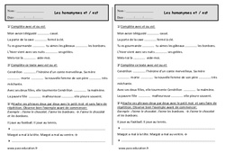 Et - est - Homonymes - Exercices : Primaire 2 - PDF à imprimer